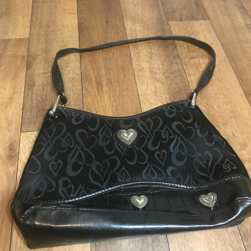 Black and Silver with Hearts Purse